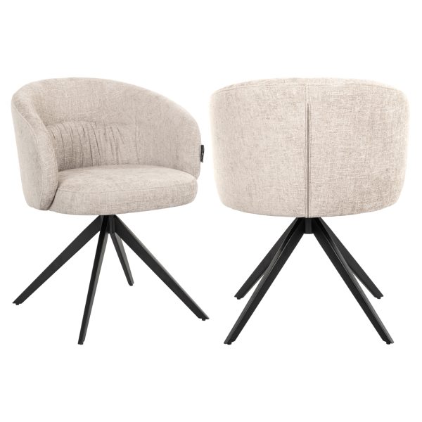 Eetkamerstoel Olivia natural miami swivel Richmond Interiors