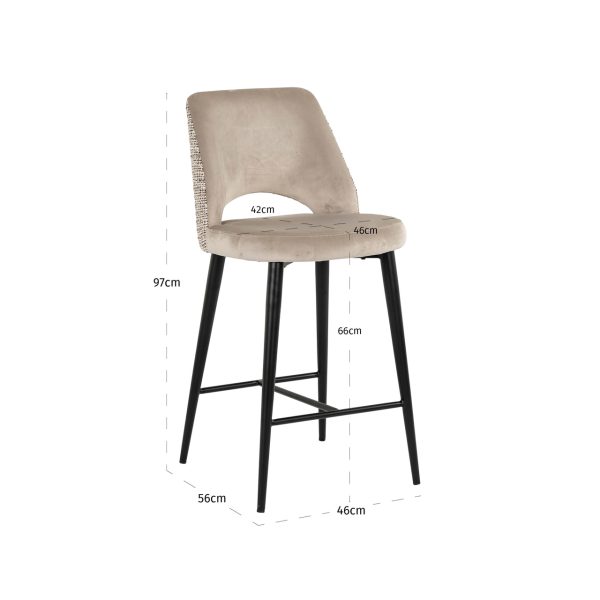 Counterstoel Tabitha trendy nature fire retardant Richmond Interiors - Afbeelding 10