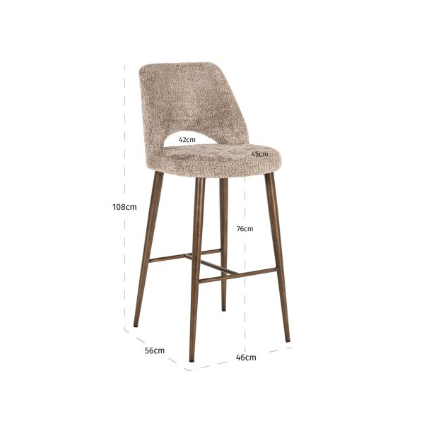 Barstoel Delphine lovely nature fire retardant Richmond Interiors - Afbeelding 6