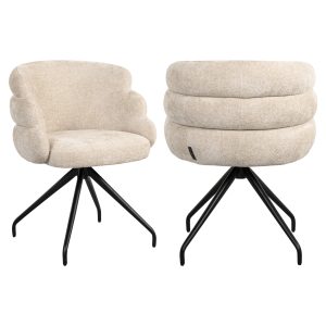 Eetkamerstoel Kayla cream unicorn swivel Richmond Interiors