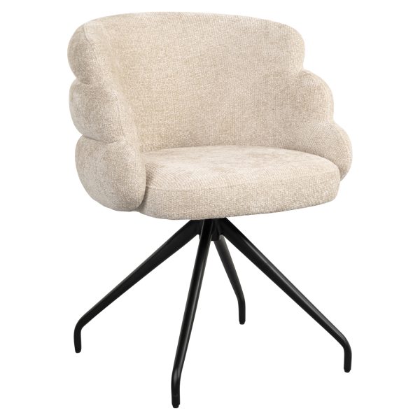 Eetkamerstoel Kayla cream unicorn swivel Richmond Interiors - Afbeelding 2