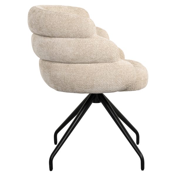 Eetkamerstoel Kayla cream unicorn swivel Richmond Interiors - Afbeelding 3