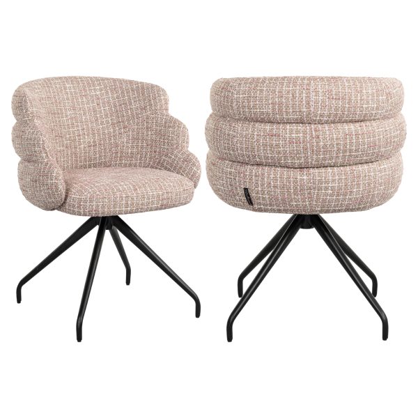 Eetkamerstoel Kayla trendy rose swivel Richmond Interiors
