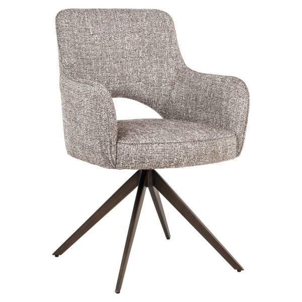 Eetkamerstoel Ginerva earth tweed swivel Richmond Interiors
