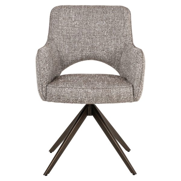 Eetkamerstoel Ginerva earth tweed swivel Richmond Interiors - Afbeelding 2