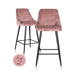 Counterstoel Brooke rose chenille (Set of 2) Richmond Interiors