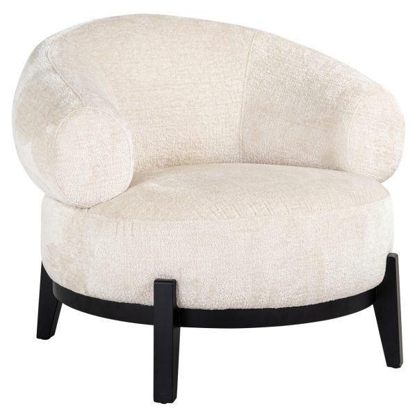 Lounge stoel Montana white chenille Richmond Interiors