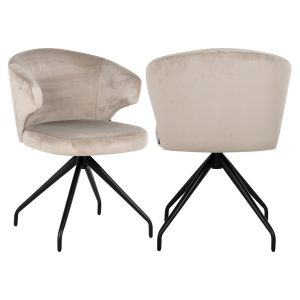 Eetkamerstoel Milly khaki velvet swivel Richmond Interiors