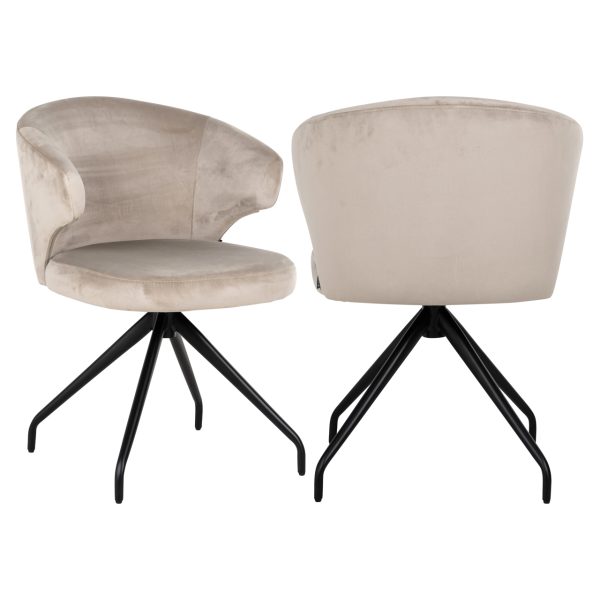 Eetkamerstoel Milly khaki velvet swivel Richmond Interiors