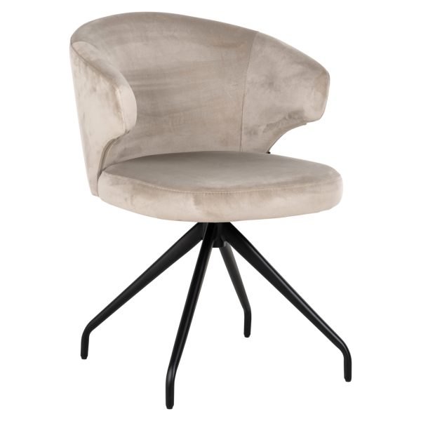 Eetkamerstoel Milly khaki velvet swivel Richmond Interiors - Afbeelding 2