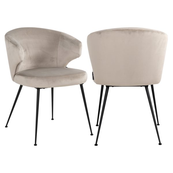 Eetkamerstoel Xandra khaki velvet Richmond Interiors