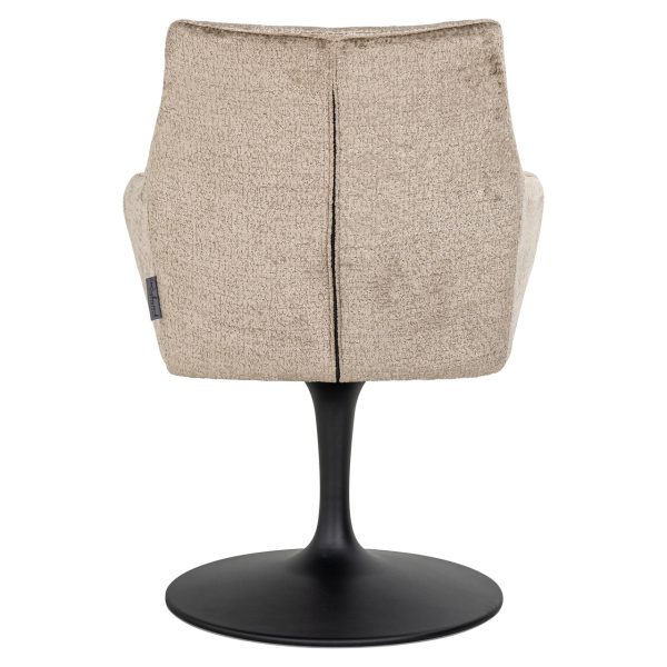 Eetkamerstoel Marlon taupe chenille swivel Richmond Interiors - Afbeelding 4