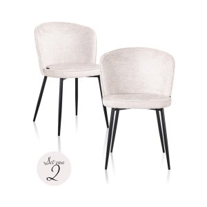 Eetkamerstoel Sandy cream fusion (Set of 2) Richmond Interiors