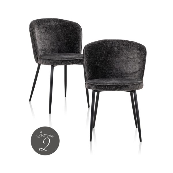 Eetkamerstoel Sandy graphite island (Set of 2) Richmond Interiors