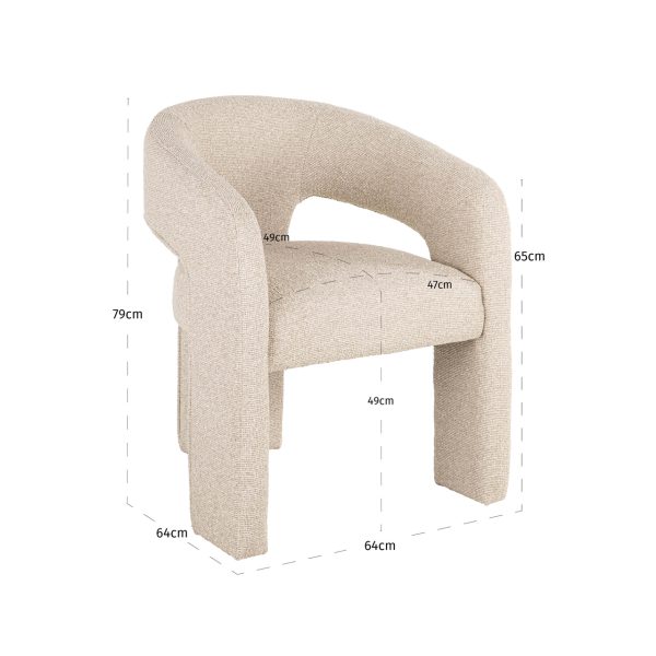 Eetkamerstoel Belle biscotti fire retardant Richmond Interiors - Afbeelding 6
