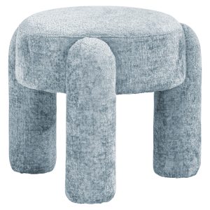 Poef & Voetenbank Holly light blue chenille Richmond Interiors