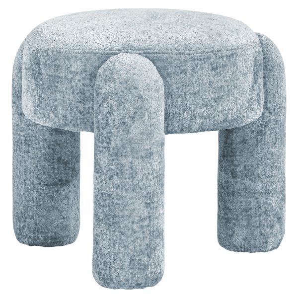 Poef & Voetenbank Holly light blue chenille Richmond Interiors