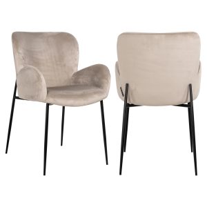 Eetkamerstoel Amber khaki velvet fire retardant Richmond Interiors
