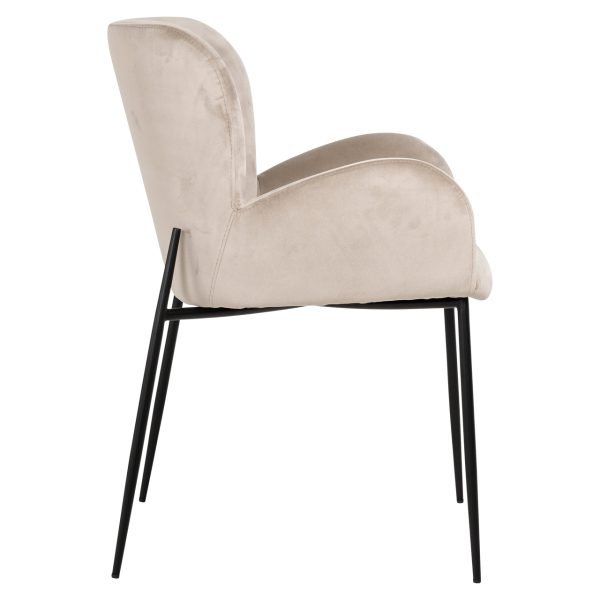 Eetkamerstoel Amber khaki velvet fire retardant Richmond Interiors - Afbeelding 4