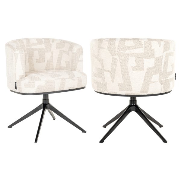Eetkamerstoel Cheyenne beige graffic Richmond Interiors