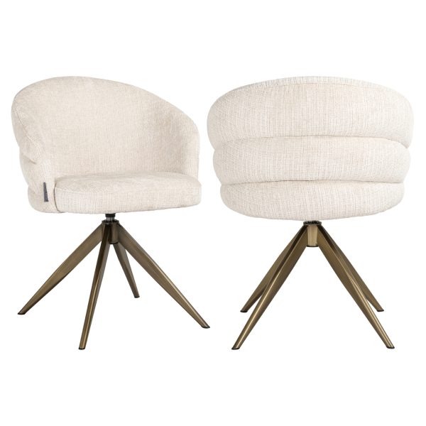 Eetkamerstoel Zendaya niagara beige  swivel Richmond Interiors