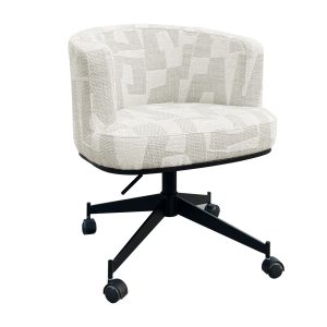 Eetkamerstoel Rochenne beige graffic swivel on wheels Richmond Interiors