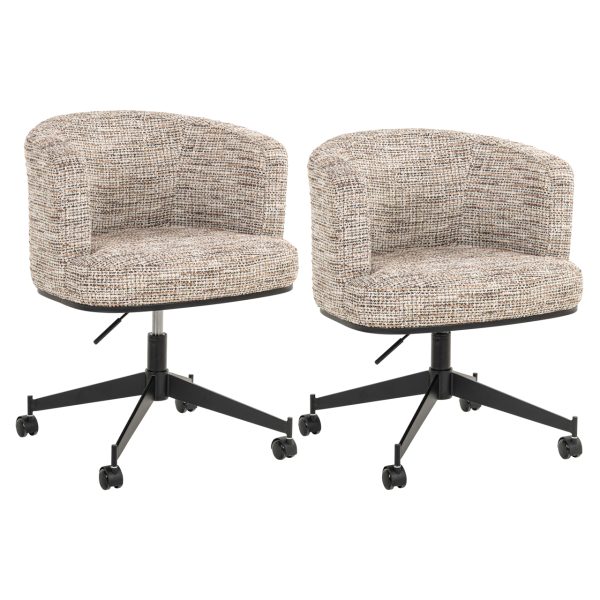 Eetkamerstoel Rochenne trendy nature swivel on wheels Richmond Interiors - Afbeelding 2