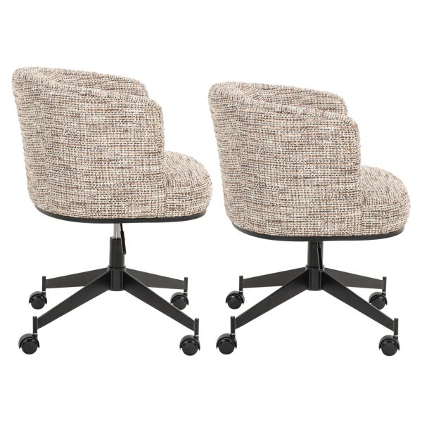 Eetkamerstoel Rochenne trendy nature swivel on wheels Richmond Interiors - Afbeelding 3
