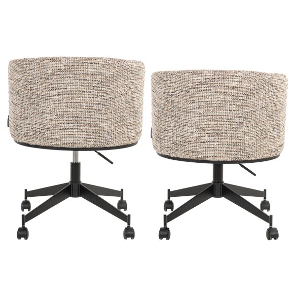 Eetkamerstoel Rochenne trendy nature swivel on wheels Richmond Interiors - Afbeelding 4