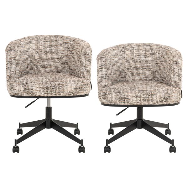 Eetkamerstoel Rochenne trendy nature swivel on wheels Richmond Interiors - Afbeelding 5