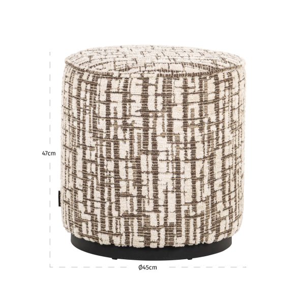Poef & Voetenbank Lexie cream 45Ø Richmond Interiors - Afbeelding 5