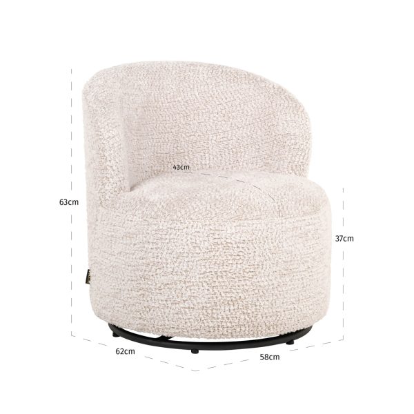 Lounge stoel Jackie lovely cream kids Richmond Interiors - Afbeelding 7