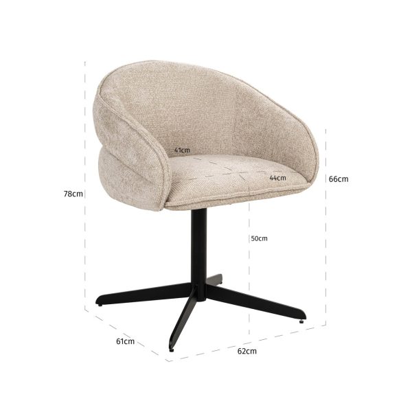 Eetkamerstoel Angelina cream unicorn Richmond Interiors - Afbeelding 11