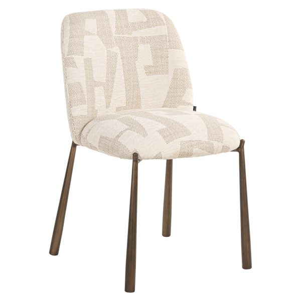 Eetkamerstoel Lana beige graffic (Set of 2) Richmond Interiors - Afbeelding 2