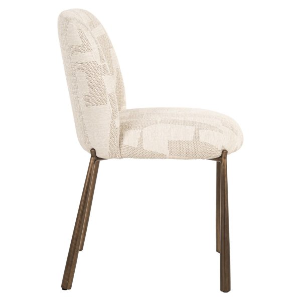 Eetkamerstoel Lana beige graffic (Set of 2) Richmond Interiors - Afbeelding 3