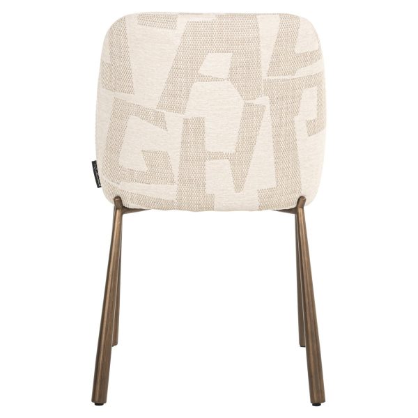 Eetkamerstoel Lana beige graffic (Set of 2) Richmond Interiors - Afbeelding 4