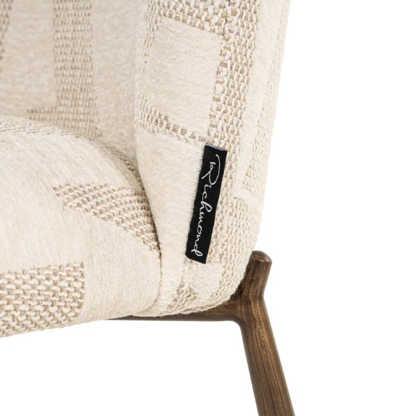 Eetkamerstoel Lana beige graffic (Set of 2) Richmond Interiors - Afbeelding 7