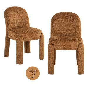 Eetkamerstoel Brandi cognac fusion (Set of 2) Richmond Interiors