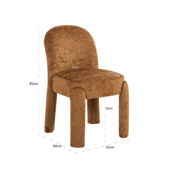 Eetkamerstoel Brandi cognac fusion (Set of 2) Richmond Interiors - Afbeelding 7