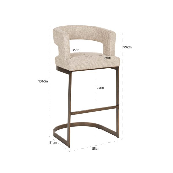 Barstoel Ellis biscotti Richmond Interiors - Afbeelding 11