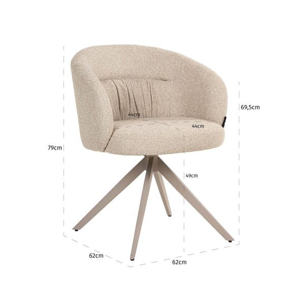 Eetkamerstoel Olivia biscotti Richmond Interiors - Afbeelding 10