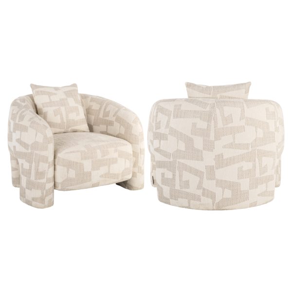 Lounge stoel Tuscany beige graffic Richmond Interiors