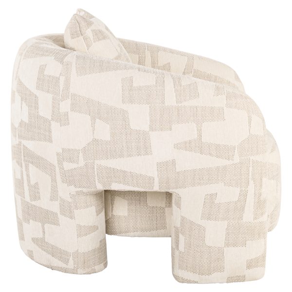 Lounge stoel Tuscany beige graffic Richmond Interiors - Afbeelding 3