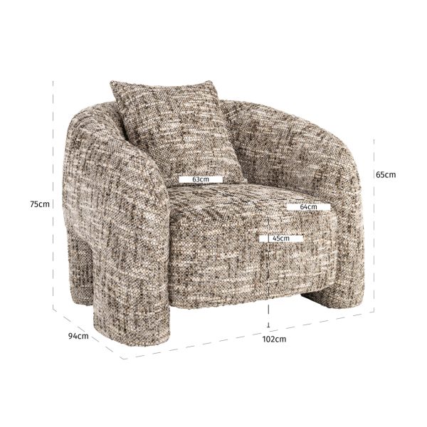 Lounge stoel Tuscany brown omara Richmond Interiors - Afbeelding 6
