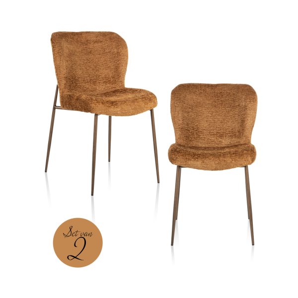 Eetkamerstoel Odarby cognac fusion (Set of 2) Richmond Interiors