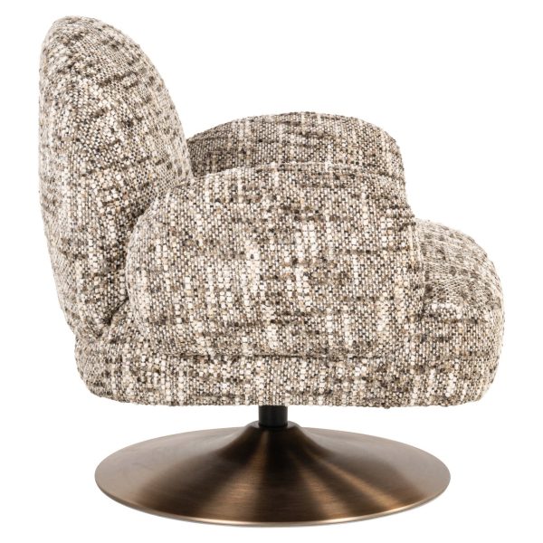 Lounge stoel Kagney brown omara swivel Richmond Interiors - Afbeelding 3