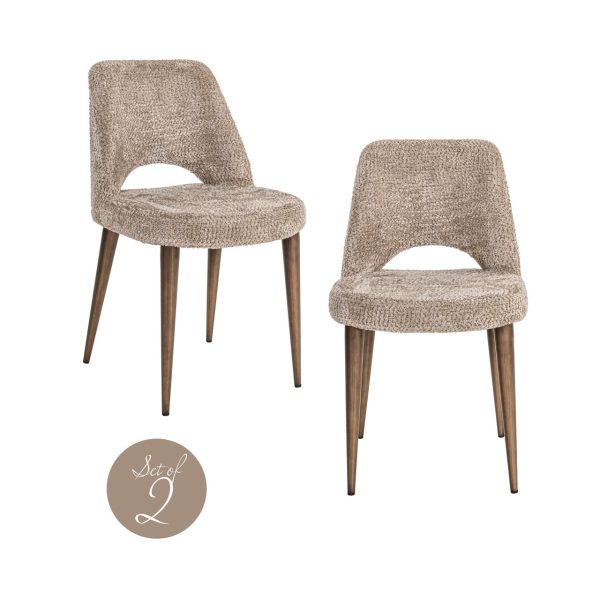 Eetkamerstoel Delphine lovely nature fire retardant (Set of 2) Richmond Interiors