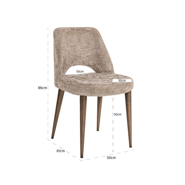 Eetkamerstoel Delphine lovely nature fire retardant (Set of 2) Richmond Interiors - Afbeelding 6