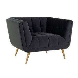 Lounge stoel Huxley anthracite velvet Richmond Interiors