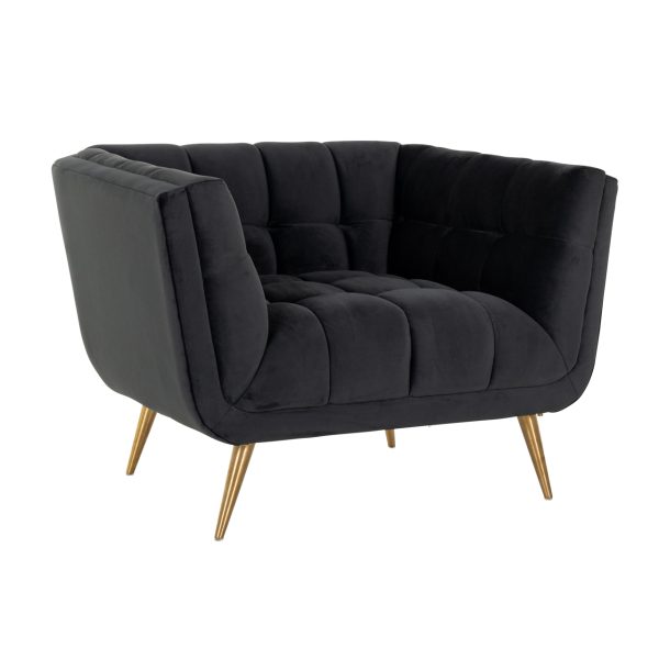 Lounge stoel Huxley anthracite velvet Richmond Interiors